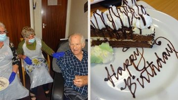 Birthday celebrations at Scunthorpe care home